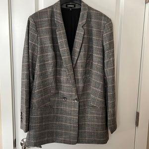 Express 2-button Plaid metallic thread blazer XL